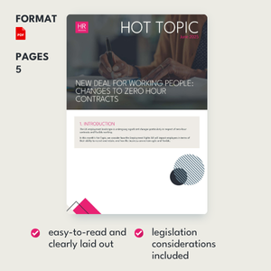 Hot Topic - New Deal for Working People: Changes to Zero-Hour Contracts