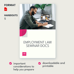 Employment Law Virtual Seminar Docs