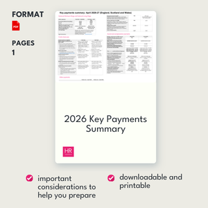 2026 Key Payments Summary